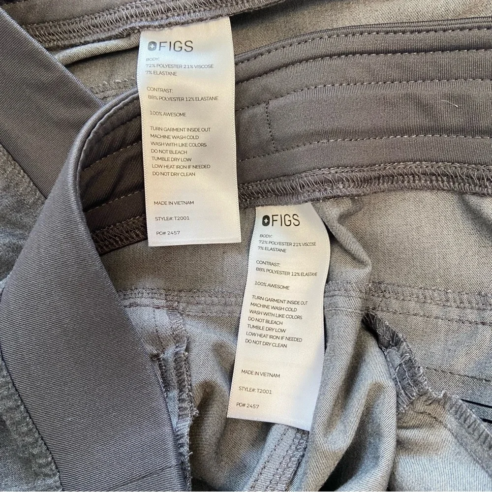 Figs Axim Cargo Scrub Pants Technical Collection Graphite Gray Men's 2 Pair XL